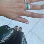 Colorful Enamel Rings and Bands in Sterling Silver gold plated (as pictured) | rainbow enamel ring | Alyssa enamel stack ring