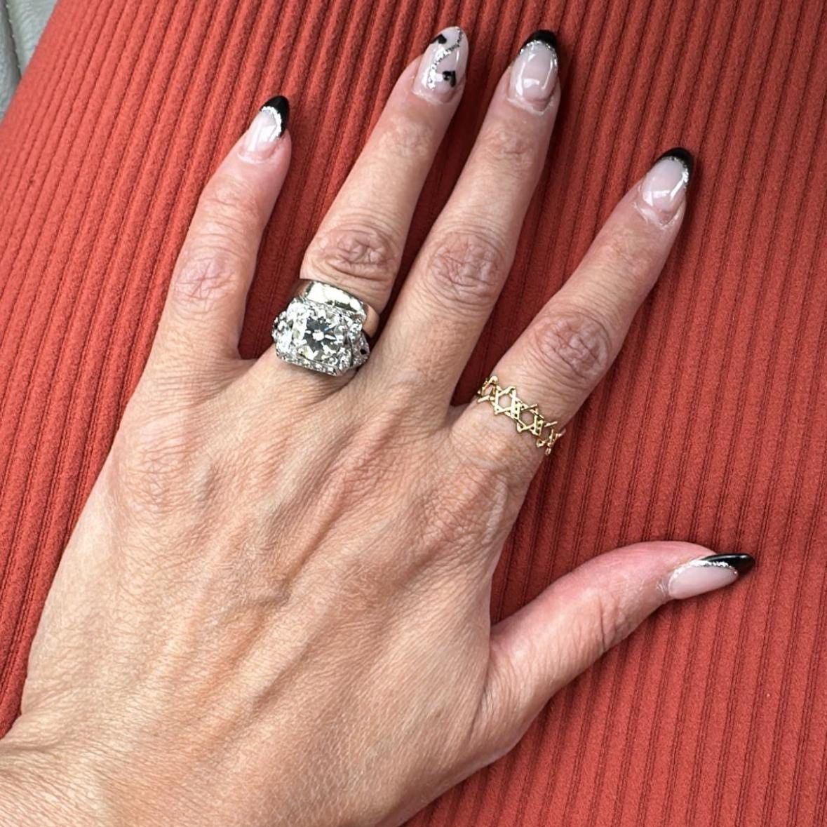 Jewish star Sophia ring | Star of David ring | all around Jewish star ring| Hebrew jewelry | Jewish star jewelry |available in sizes 4-9